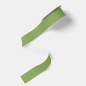 Stevige Aspergegroen Grosgrain Lint (Achterkant)