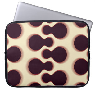 Stevige bolvormige vormen, bruin tinten patroon. laptop sleeve