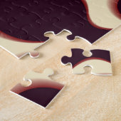 Stevige bolvormige vormen, bruin tinten patroon. legpuzzel (Zijkant)