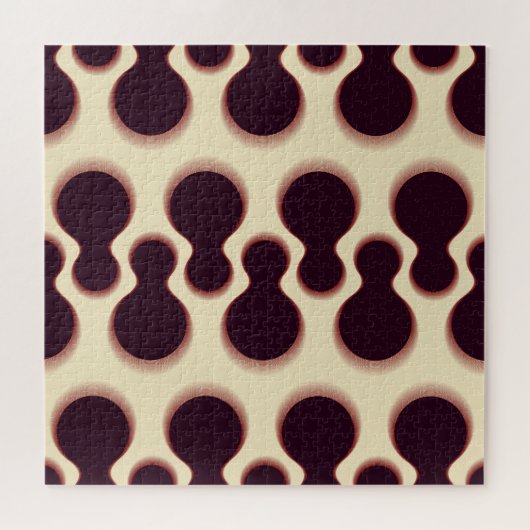 Stevige bolvormige vormen, bruin tinten patroon. legpuzzel (Horizontaal)