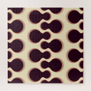 Stevige bolvormige vormen, bruin tinten patroon. legpuzzel