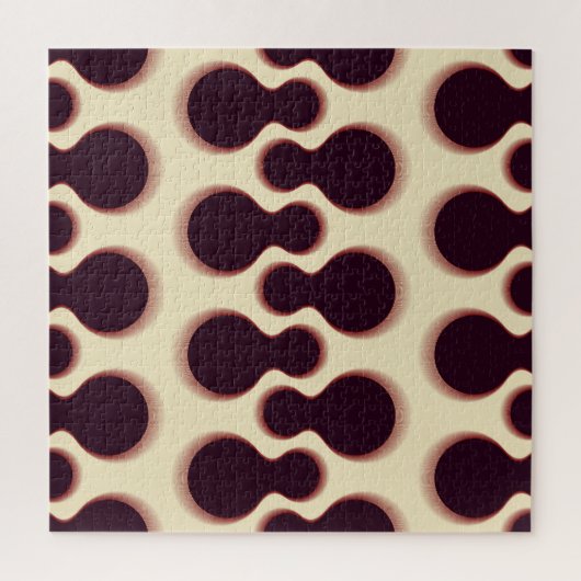 Stevige bolvormige vormen, bruin tinten patroon. legpuzzel (Verticaal)