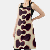 Stevige bolvormige vormen, bruin tinten patroon. schort (Insitu)