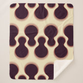 Stevige bolvormige vormen, bruin tinten patroon. sherpa deken (Voorkant)