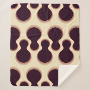 Stevige bolvormige vormen, bruin tinten patroon. sherpa deken