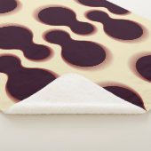 Stevige bolvormige vormen, bruin tinten patroon. sherpa deken (3/4)