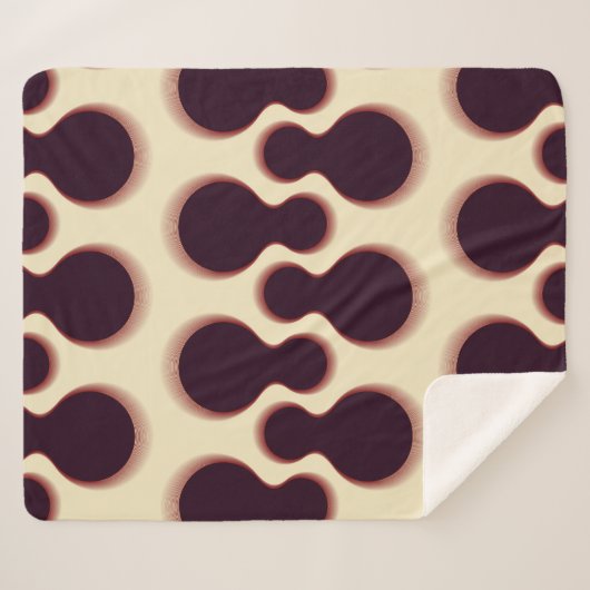 Stevige bolvormige vormen, bruin tinten patroon. sherpa deken (Voorkant (horizontaal))