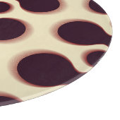 Stevige bolvormige vormen, bruin tinten patroon. snijplank (Hoek)