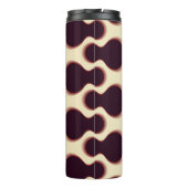 Stevige bolvormige vormen, bruin tinten patroon. thermosbeker (Achterkant)