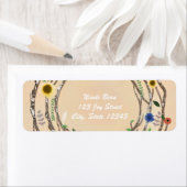 Stevige boomtakken Florale  Adresetiketten Etiket (Insitu)