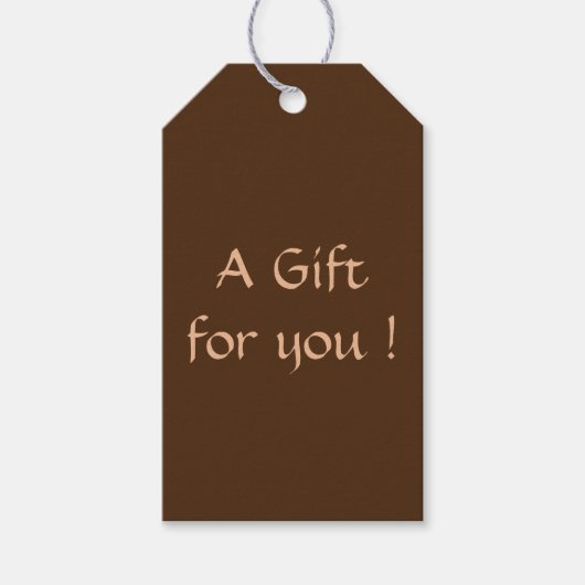 Stevige bruine cadeaukaartjes cadeaulabel (Voorkant)