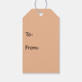 Stevige bruine cadeaukaartjes cadeaulabel (Achterkant)