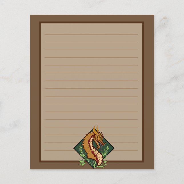 Stevige bruine draak (Voorkant)