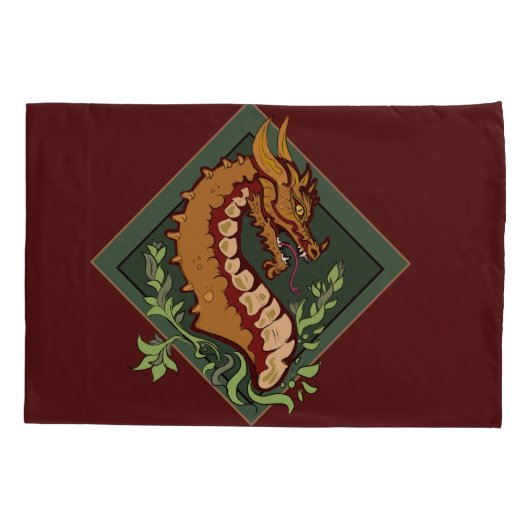 Stevige bruine draak kussensloop (Achterkant)