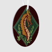 Stevige bruine draak ornament (voorkant)
