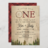 Stevige buffel controleert één Baby shower Kaart (Voorkant / Achterkant)