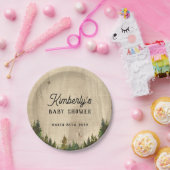 Stevige buffel controleert één Baby shower Papieren Bordje (Feest)