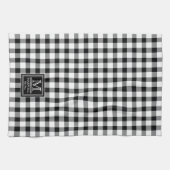 Stevige buffelcontroles | Naam spelmonogram jaar K Theedoek (Horizontaal)