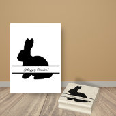 Stevige Bunny Monogram Terugadres Rubberstempel