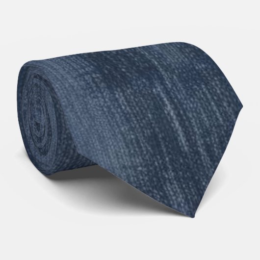Stevige denim look heren stropdas (Opgerold)