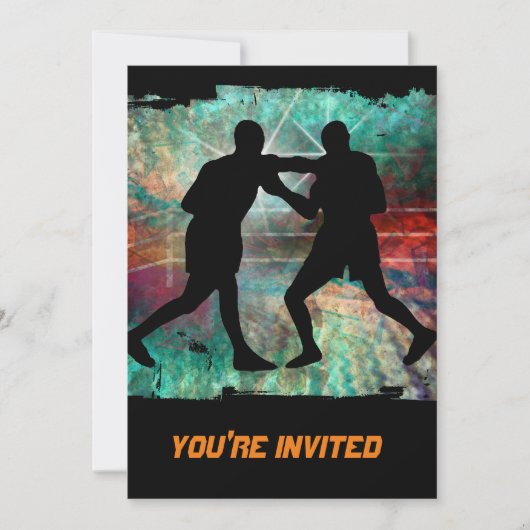 Stevige en grove boxing in de ring kaart (Voorkant)