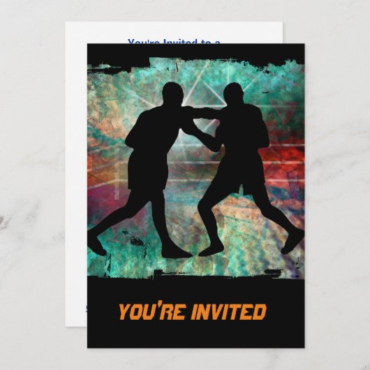 Stevige en grove boxing in de ring kaart (Voorkant / Achterkant)