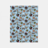 Stevige en vriendelijke bosdieren, Monogram toevoe Fleece Deken (Voorkant)