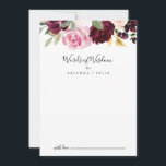 Stevige Floral Botanical Wedding Words of Wisdom Advieskaart<br><div class="desc">Deze nette florale botanische huwelijkswoorden van wijsheidsadviezen zijn perfect voor een moderne bruiloft. Het ontwerp is voorzien van prachtige en kleurrijke handgetekende bloemen en bladeren, die elegant in aantrekkelijke bouquets zijn gegoten. Deze kaarten zijn perfect voor een bruiloft, vrijgezellenfeest, baby shower, graduatiedag en nog veel meer. Pas de kaarten aan...</div>