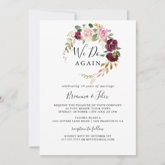 Stevige Floral botanisch doen we weer een hernieuw Kaart (Voorkant)