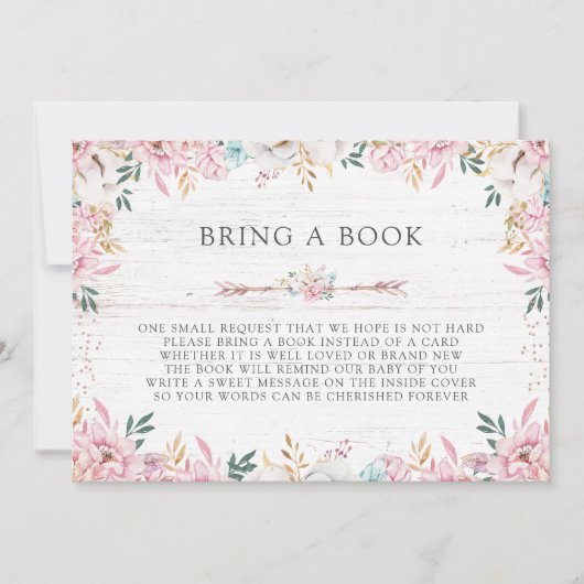 Stevige Floral en pijlen brengen een boek mee Kaart (Voorkant)