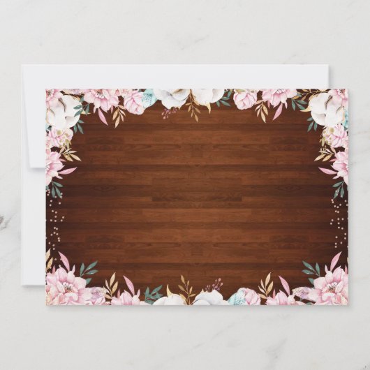 Stevige Floral en pijlen brengen een boek mee Kaart (Achterkant)