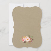 Stevige Floral Vrijgezellenfeest/kraftpapiertextuu Kaart (Achterkant)