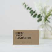 Stevige Gegoten Constructie Zakelijk QR Code Tan Visitekaartje (Staand voorkant)
