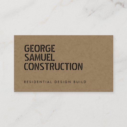 Stevige Gegoten Constructie Zakelijk QR Code Tan Visitekaartje (Voorkant)