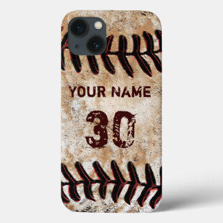 Stevige Gepersonaliseerde Vintage Honkbal iPhone H Case-Mate iPhone Case