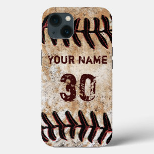 Stevige Gepersonaliseerde Vintage Honkbal iPhone H 13 Hoesje