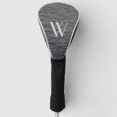 Stevige grijze monogram golfheadcover (Voorkant)