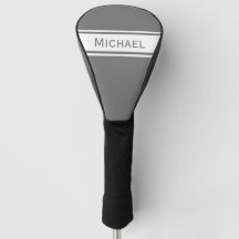 Stevige grijze witte strepen Naam Monogram