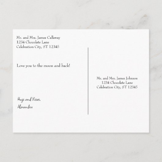 Stevige groene buitenruimtetuigen met ruimtevaarts briefkaart (Achterkant)