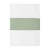 Stevige Groene Rustieke Monogram Gepersonaliseerde Uitnodigingen Wikkel (Achterkant Voorbeeld)