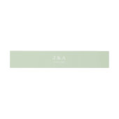 Stevige Groene Rustieke Monogram Gepersonaliseerde Uitnodigingen Wikkel (Vlak)