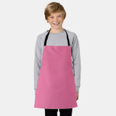Stevige helderroze roze schort (Gedragen)