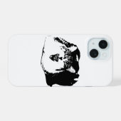 Stevige Hoes, Kat Merk iPhone 15 Case (Achterkant horizontaal)