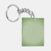 Stevige jade groene celadon sleutelhanger (Voorkant Links)