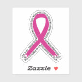 Stevige jongens Draag het bewustzijn van roze bors Sticker (Vel)