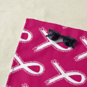 Stevige jongens Draag het bewustzijn van roze bors Strandlaken (In situ)