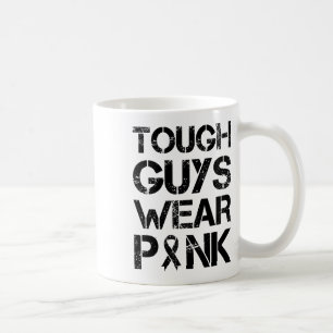Stevige jongens Draag Roze Borstkanker Man B Koffiemok
