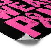 Stevige jongens Draag Roze Borstkanker Man B Poster (Hoek)