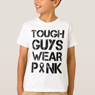 Stevige jongens Draag Roze Borstkanker Man B T-shirt