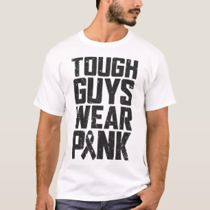 Stevige jongens Draag Roze Borstkanker Man B T-shirt